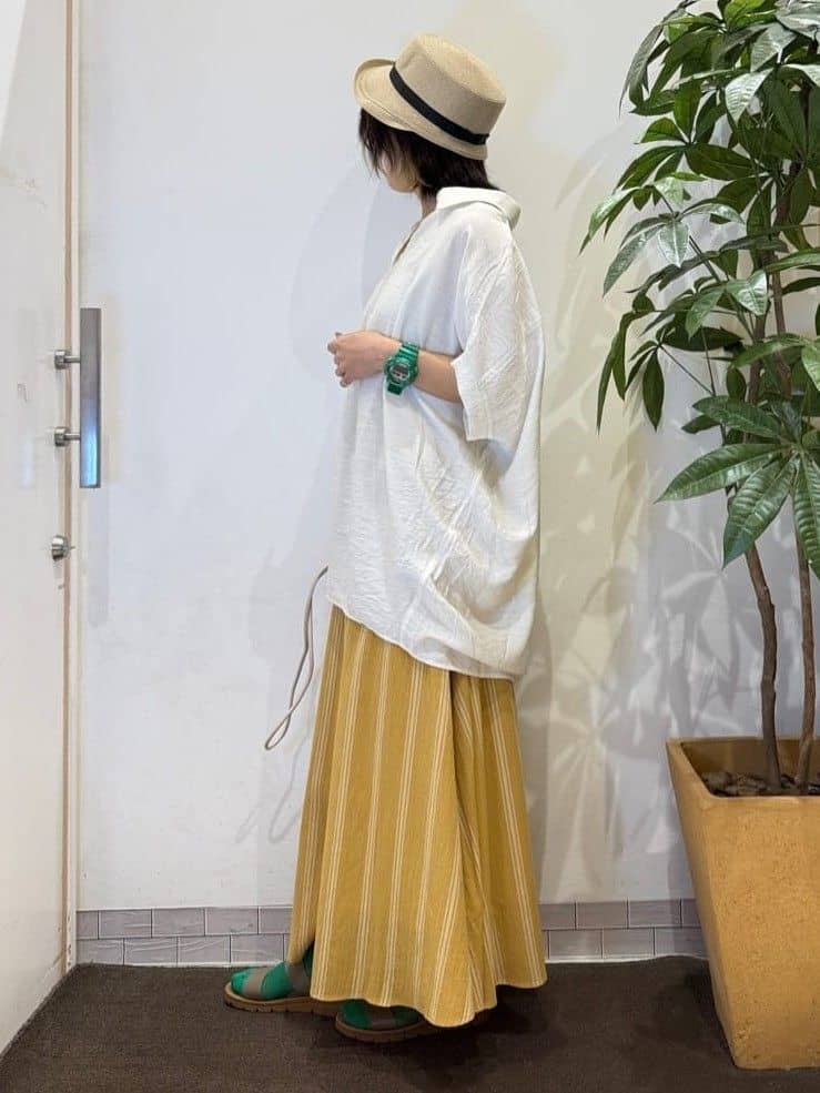 misakiさんの「SHOO･LA･RUE｜【ひんやり】すっきりきれいに体型カバー コクーンシルエットワンピース」を使ったコーディネート