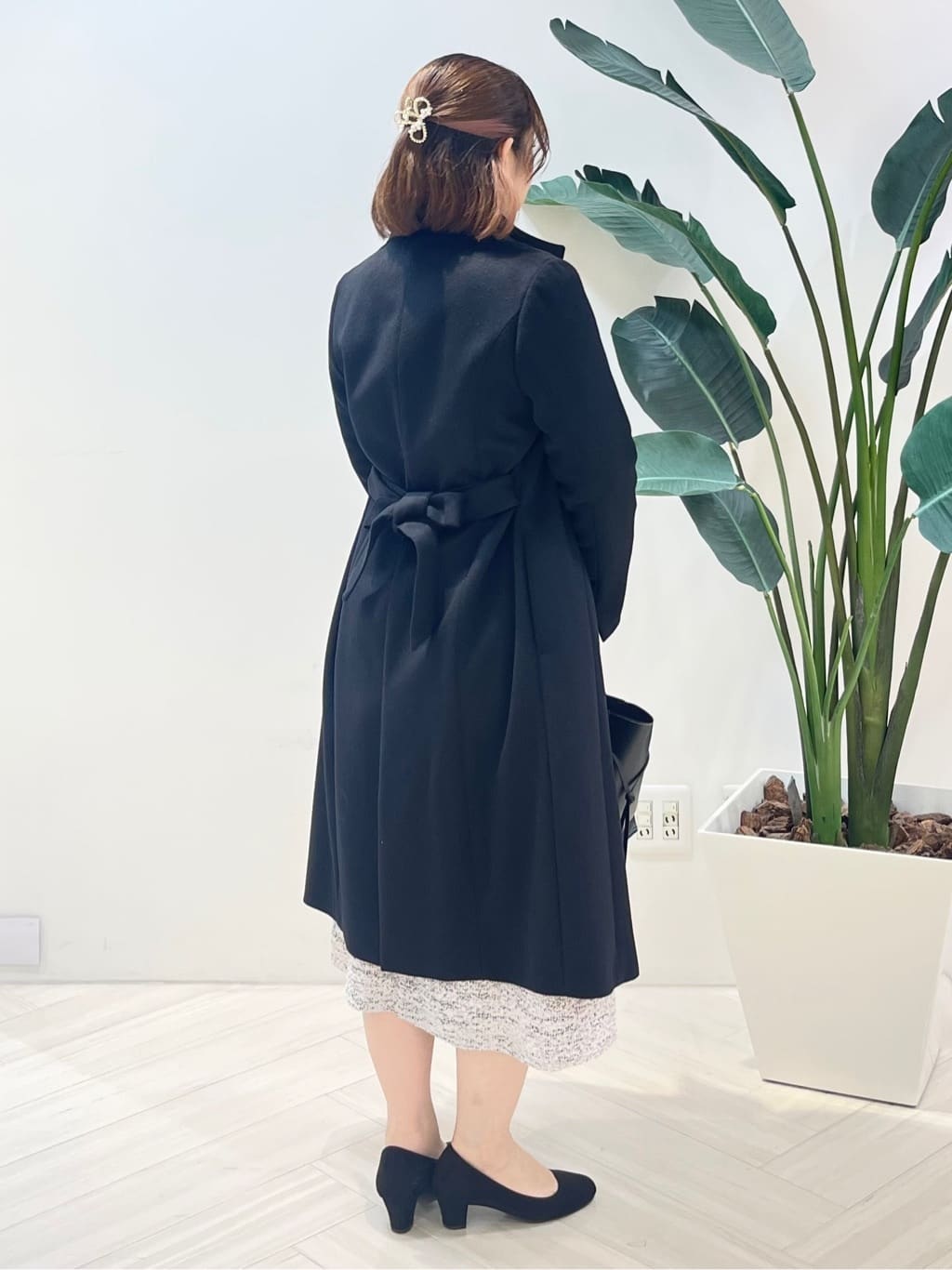 Tomoさんの「UNTITLED｜【カシミヤ混／日本製】Iラインスタンドウィングカラーコート」を使ったコーディネート