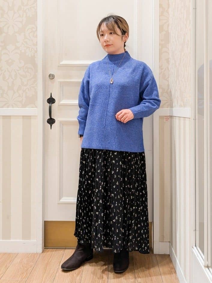 minさんの「grove｜【洗える】ふんわりウール混オーバーサイズニット」を使ったコーディネート