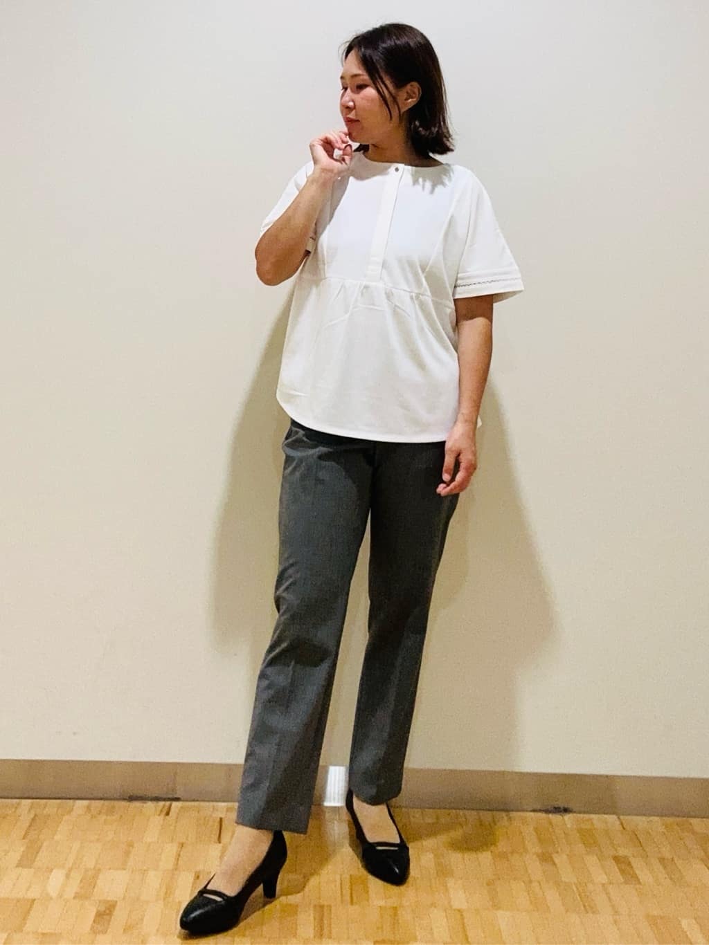 haseさんの「Reflect｜【私のパンツ／手洗い可】ベーシックテーパードパンツ」を使ったコーディネート