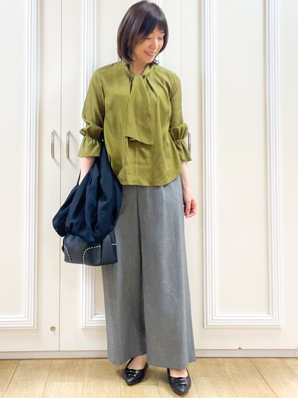 めいさんの「Reflect｜【ライトアウター／ゆったり羽織れる／気軽な羽織りに◎】ライトブルゾン」を使ったコーディネート
