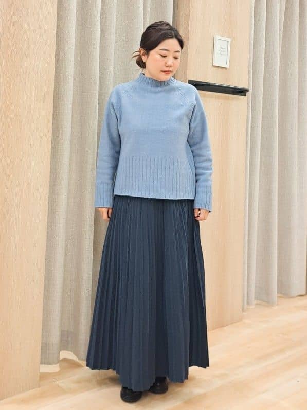 ふるさんの「grove｜【洗える】バックリブ切替ニット」を使ったコーディネート