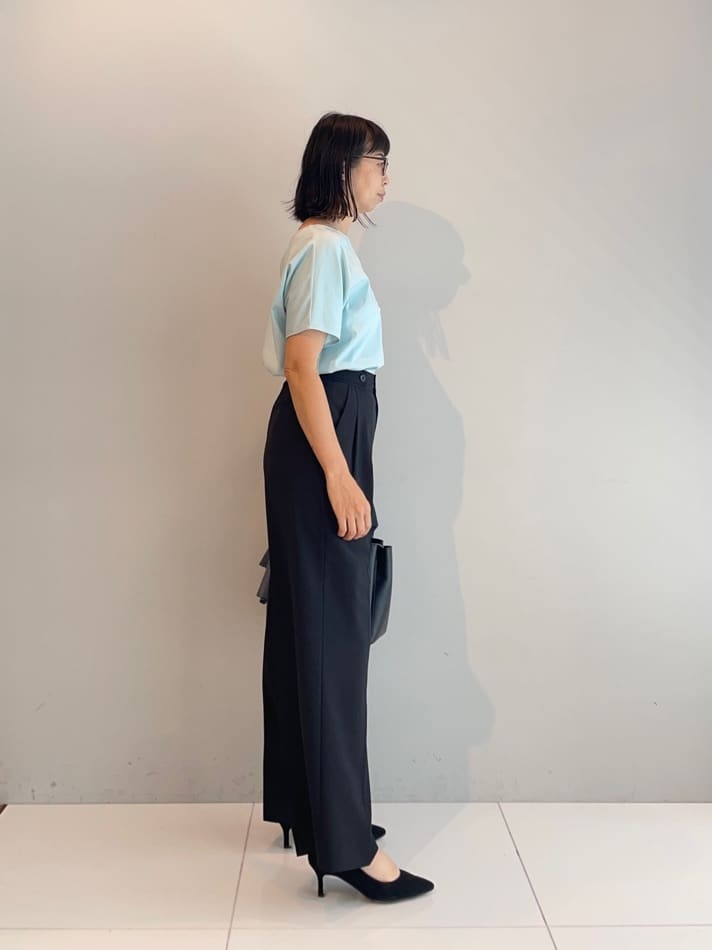 murayamaさんの「INDIVI｜【着心地◎！】タックワイドパンツ」を使ったコーディネート