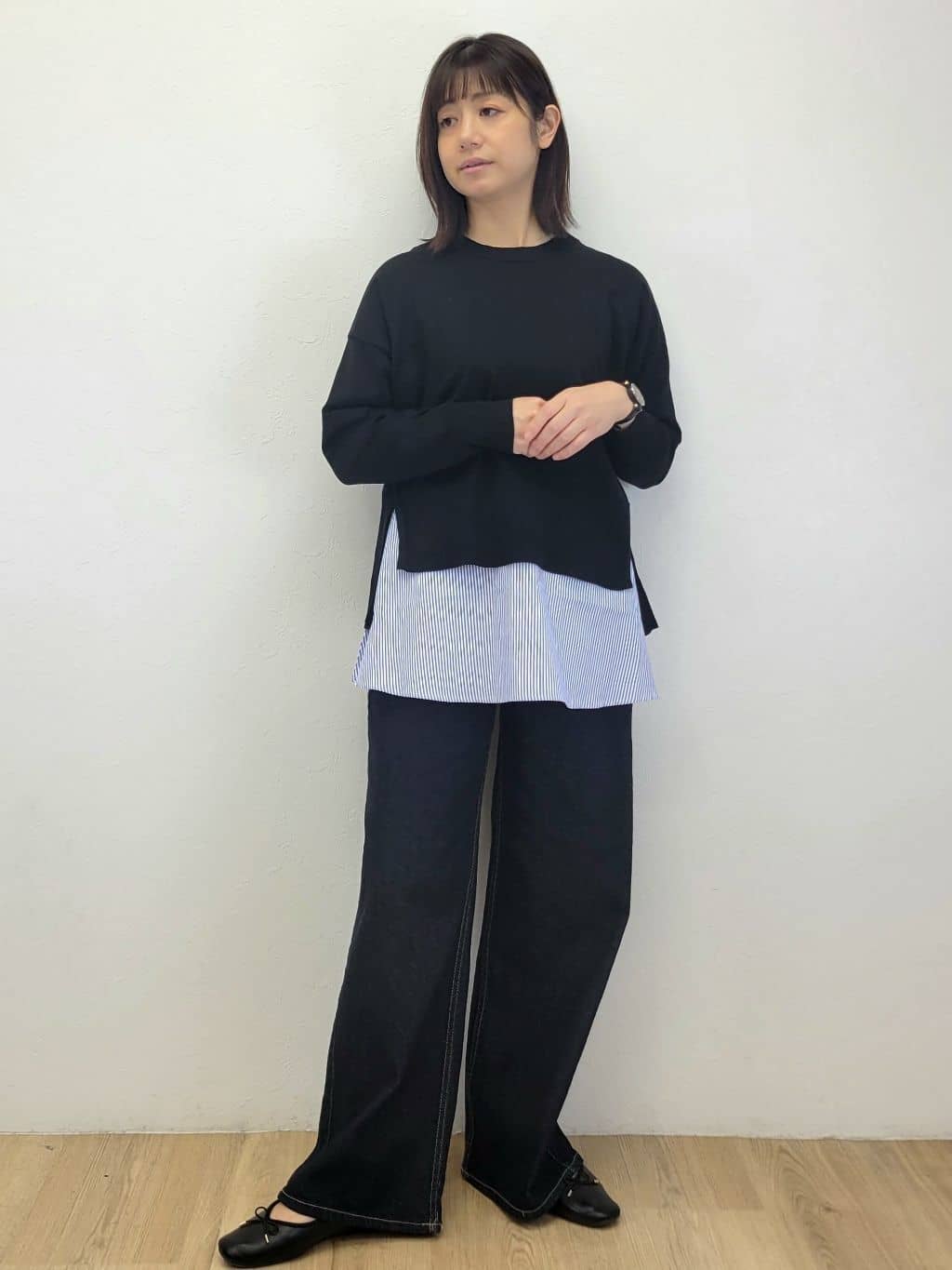 LISAさんの「OPAQUE.CLIP｜《ツインセット》リラクシーサイドスリットニット&times;ドッキングタンク【洗濯機洗い可】」を使ったコーディネート