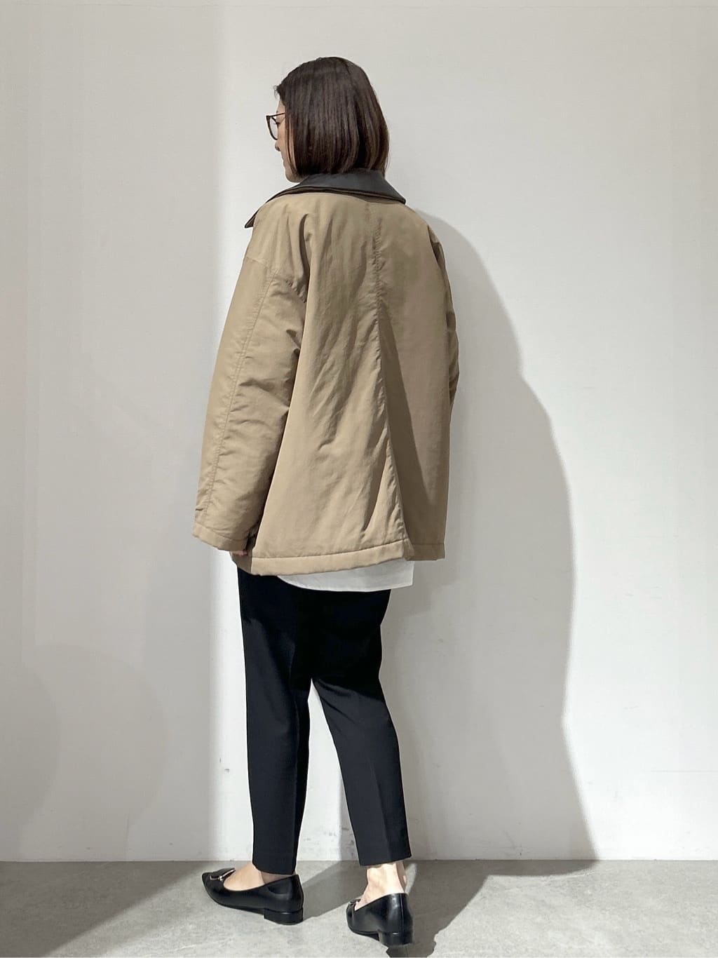 NAKAさんの「OPAQUE.CLIP｜《CLASSY掲載》ステンカラー中綿コート【洗濯機OK】」を使ったコーディネート