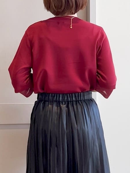 yamakoさんの「grove｜【洗える】ひらりとゆれる　上品プリーツスカート」を使ったコーディネート