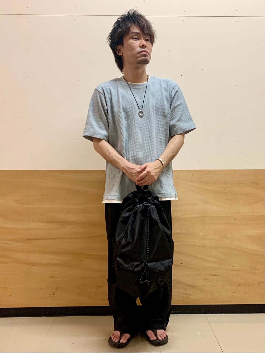 MATUさんの「THE SHOP TK｜ランダムワッフル半袖Tシャツ 【洗濯機ＯＫ】」を使ったコーディネート
