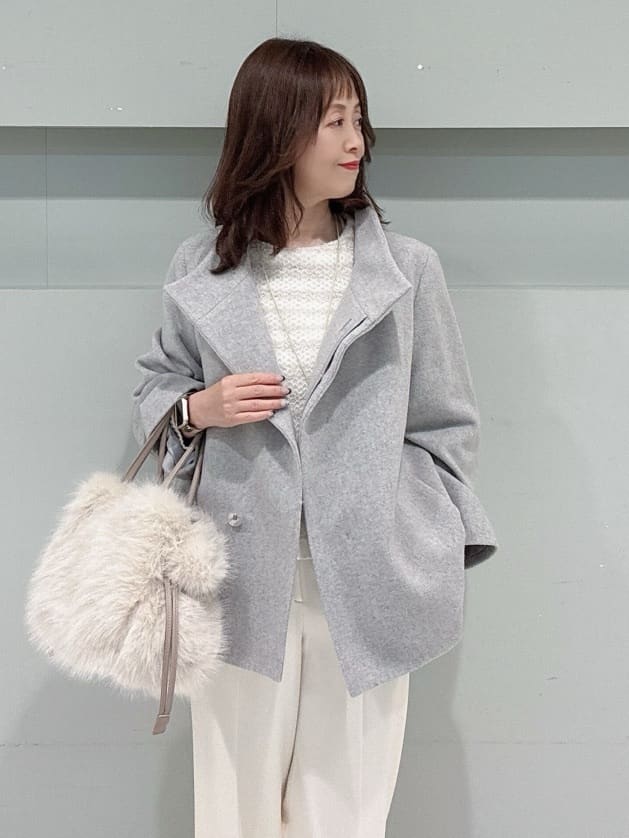 makiさんの「UNTITLED｜【着回しが効く／オンオフアウター】ウールショートコート」を使ったコーディネート