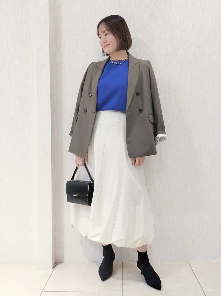 naokoさんの「UNTITLED｜【アンサンブル可/洗える】ウールミラノリブニット」を使ったコーディネート