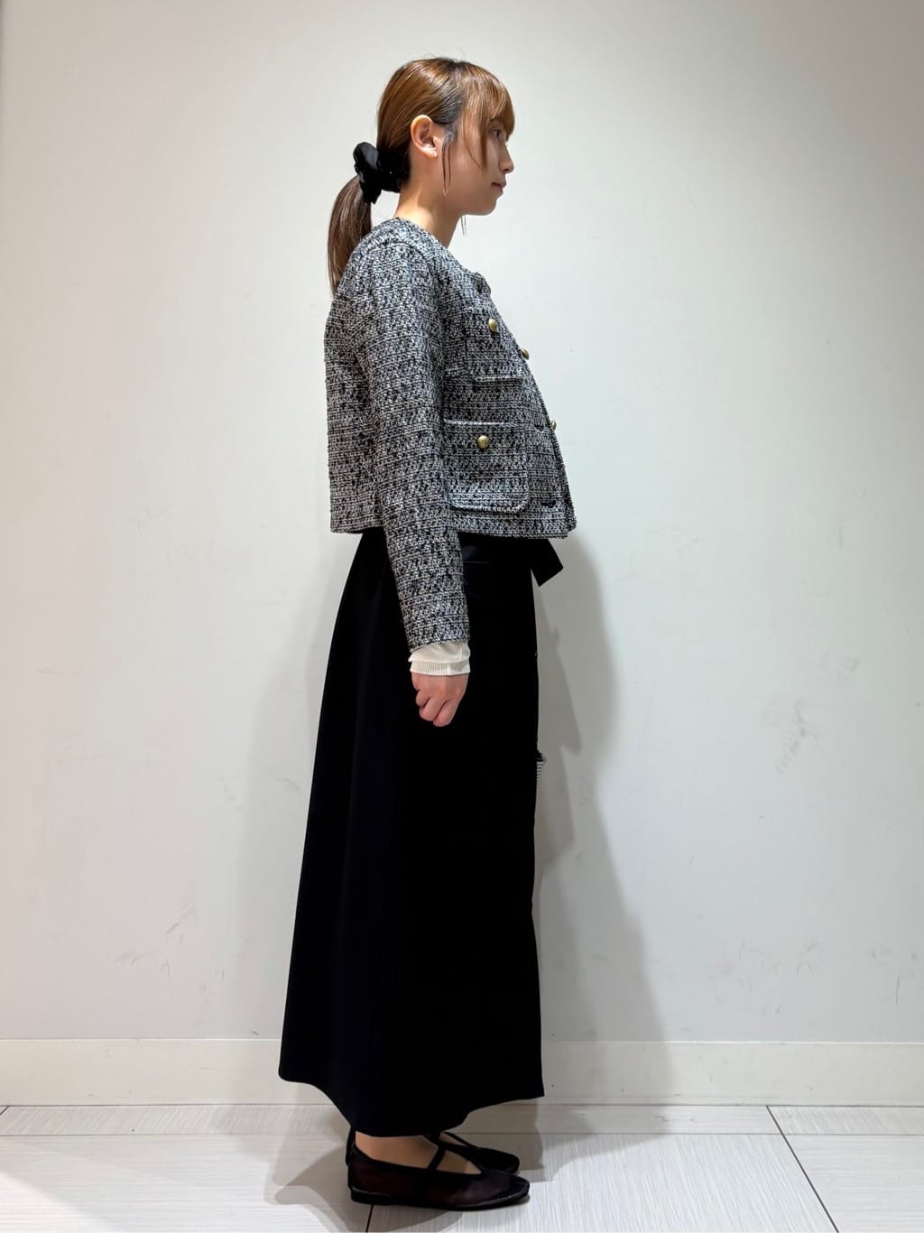 やなぎさんの「DRESSTERIOR｜◆【洗える/リブベロア】シアーリブベロアカットソー」を使ったコーディネート