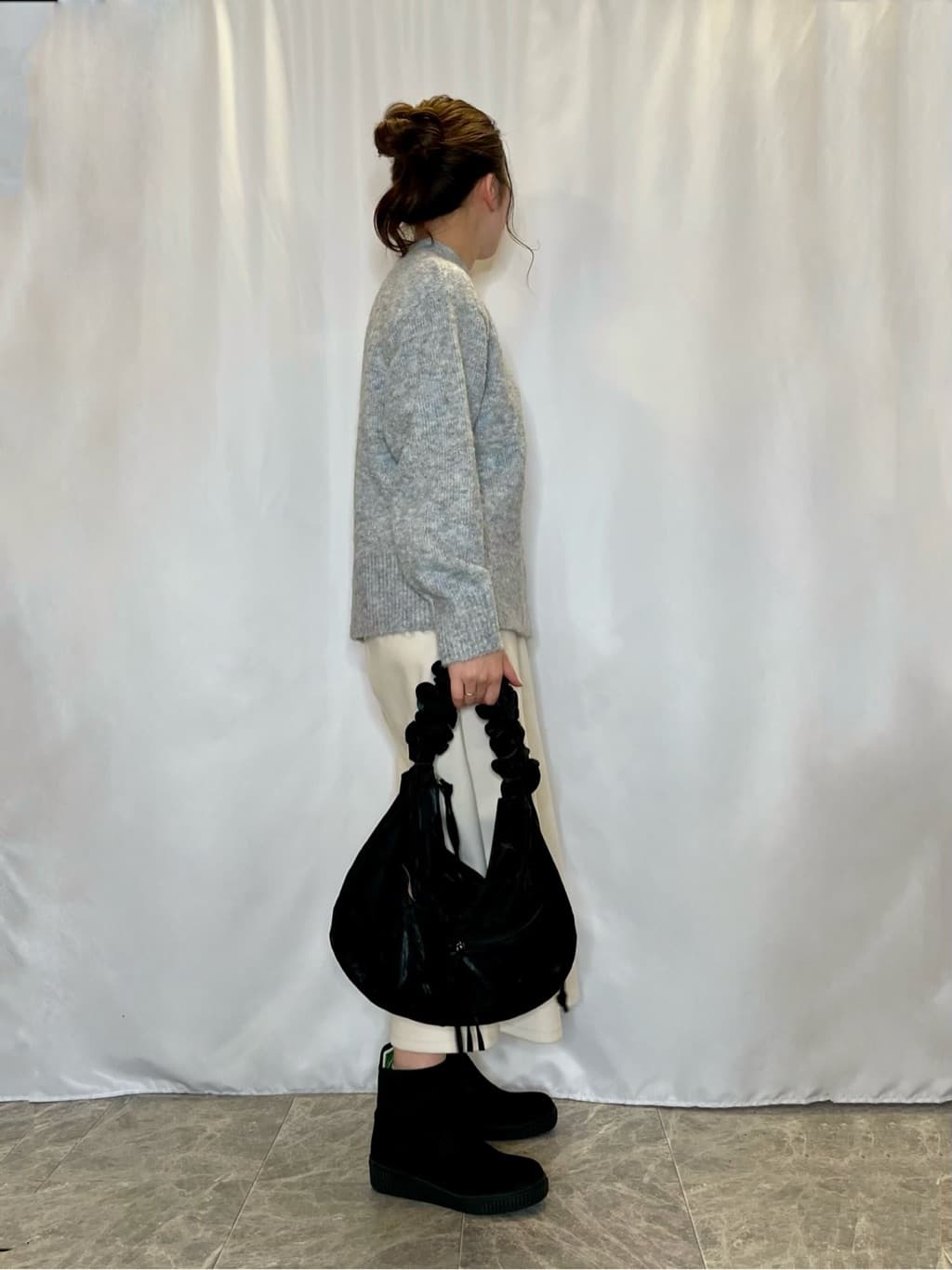 おうめさんの「SHOO･LA･RUE｜【洗濯機可】美脚見え あったか圧縮ニット ガウチョパンツ」を使ったコーディネート