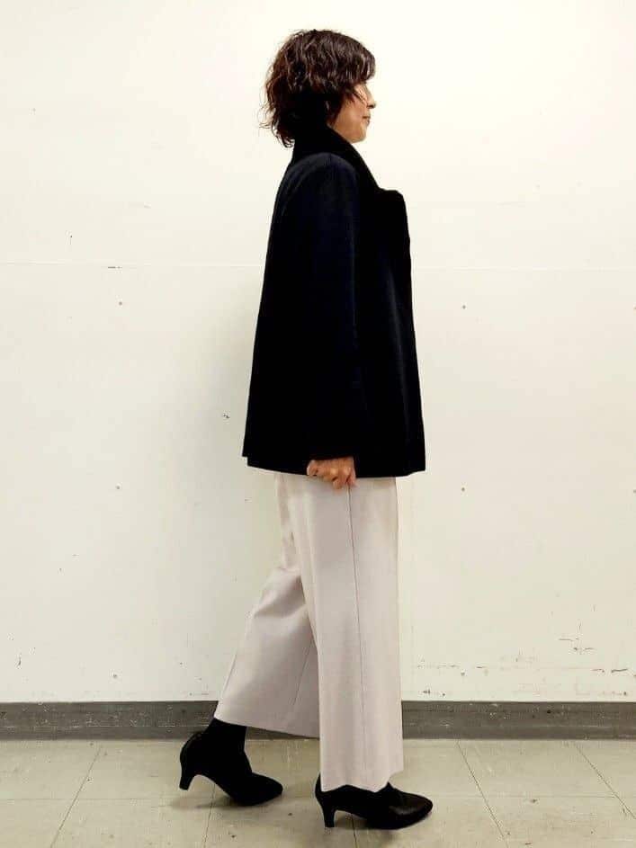 mayumayuさんの「Reflect｜【SS-4Lサイズ／衿が顔に当たらない◎】スタンドネックミドルコート」を使ったコーディネート