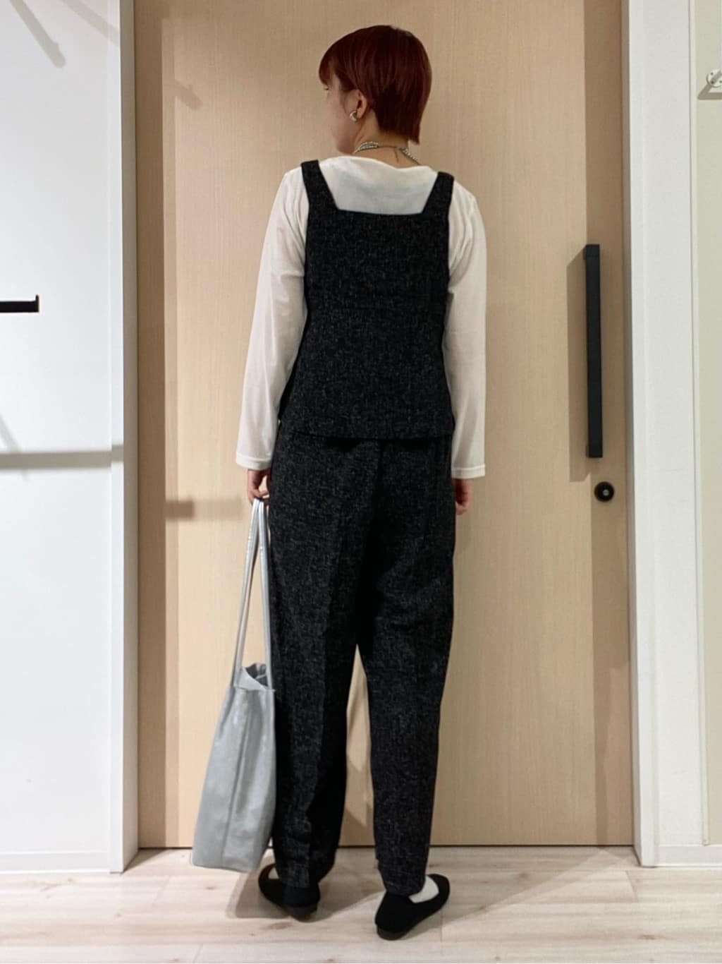 ひらしーさんの「SHOO･LA･RUE｜【2点セット】着るだけで決まる クラシカルなツイード調セットアップ」を使ったコーディネート