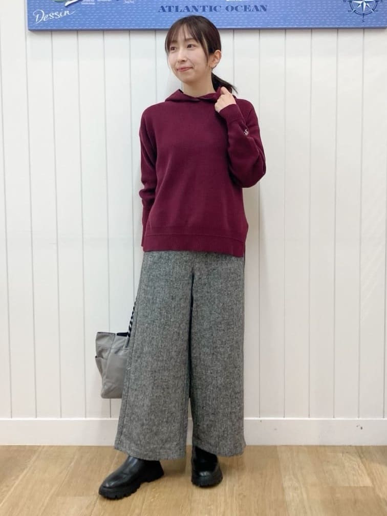 yoshiさんの「Dessin｜【洗える／体型カバー】ちょうどいいニットパーカ」を使ったコーディネート
