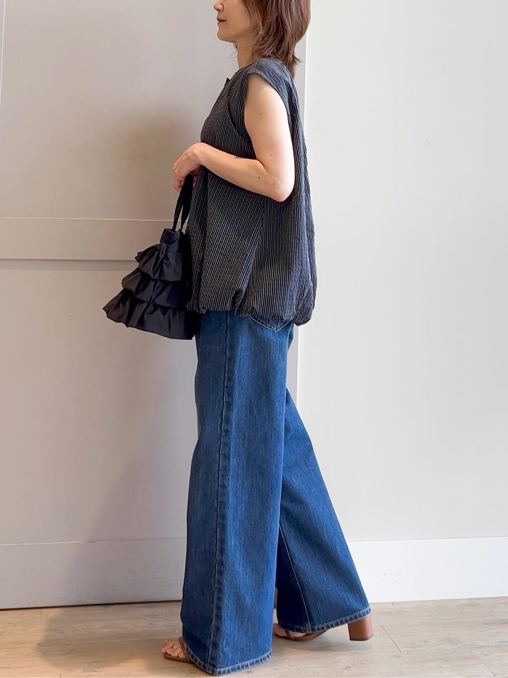 yamakoさんの「grove｜【Lee&times;grove別注】WIDE DENIM PANTS」を使ったコーディネート