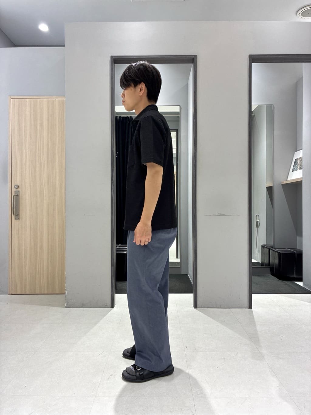 わいずみさんの「TAKEO KIKUCHI｜【抗菌防臭／9色5サイズ展開】ハニカムメランジ ポロシャツ」を使ったコーディネート