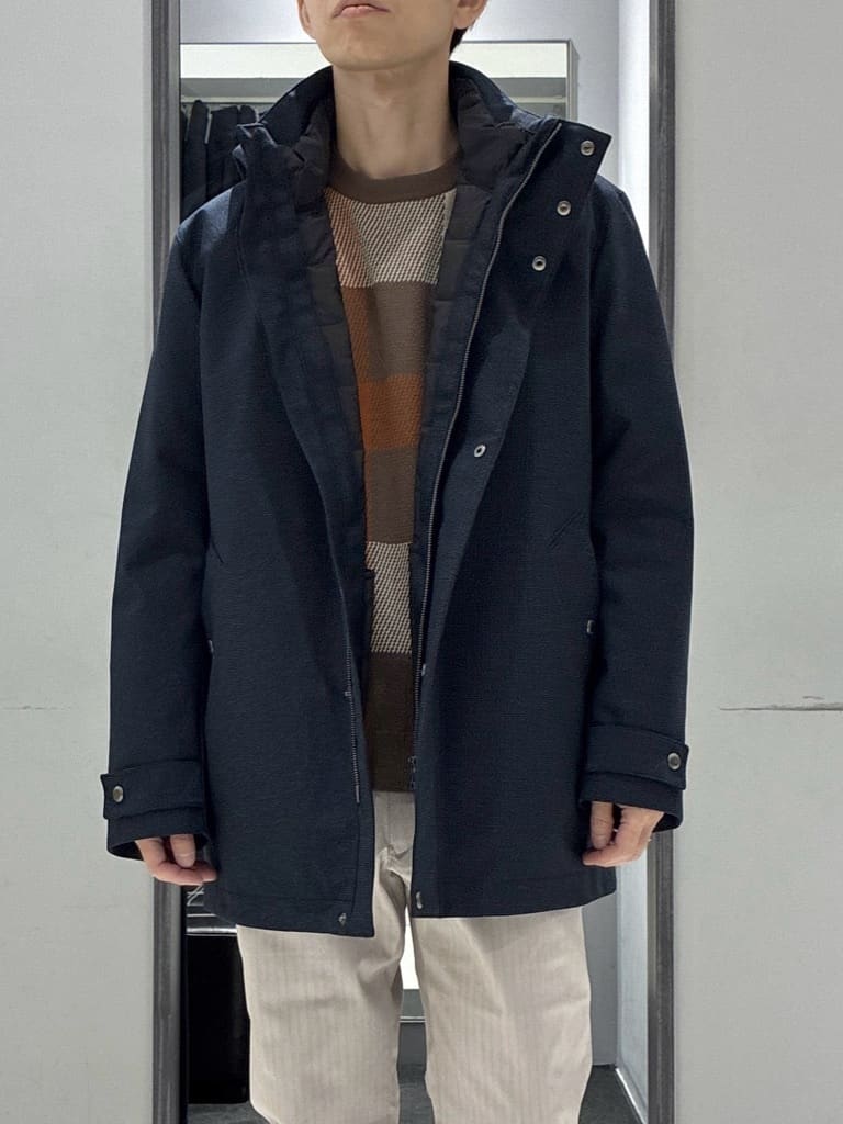 わいずみさんの「TAKEO KIKUCHI｜【3WAY】ドビー ダウンライナー付ブルゾン」を使ったコーディネート