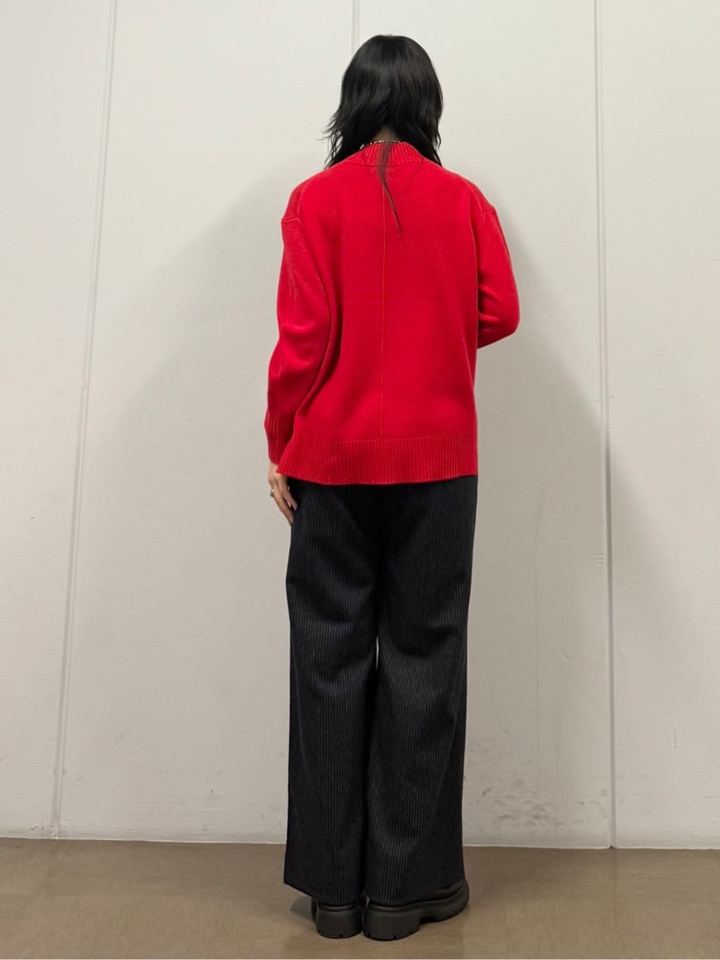 mizukiさんの「INDIVI｜【褒められパンツ／ウール混】ウォームウール ワイドパンツ」を使ったコーディネート