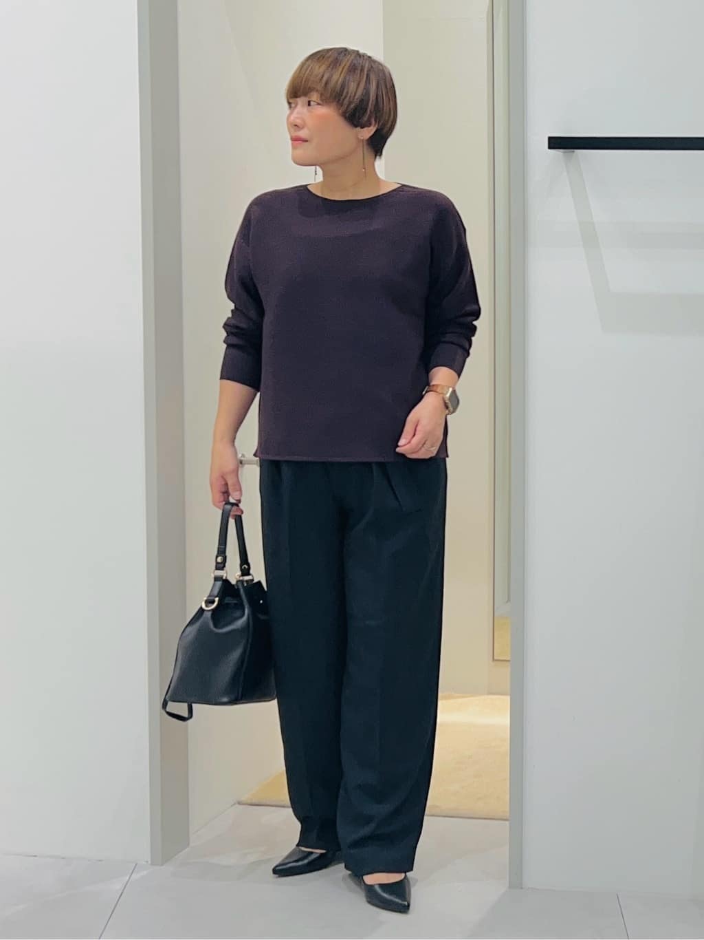 タナさんの「THE SHOP TK｜【S-XLサイズ/選べる7色】どこから見ても美しい ガーターニット/毛玉になりにくい/洗濯機OK」を使ったコーディネート