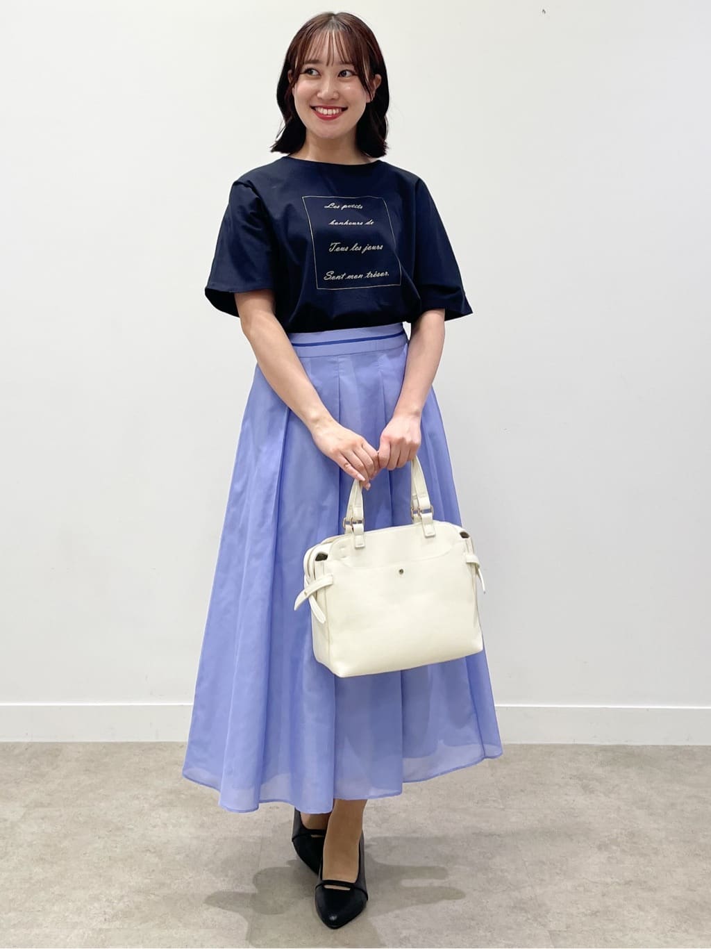 yukariさんの「Reflect｜【マシンウォッシュ可／セットアップ可】シアーボックスタックプリーツスカート」を使ったコーディネート