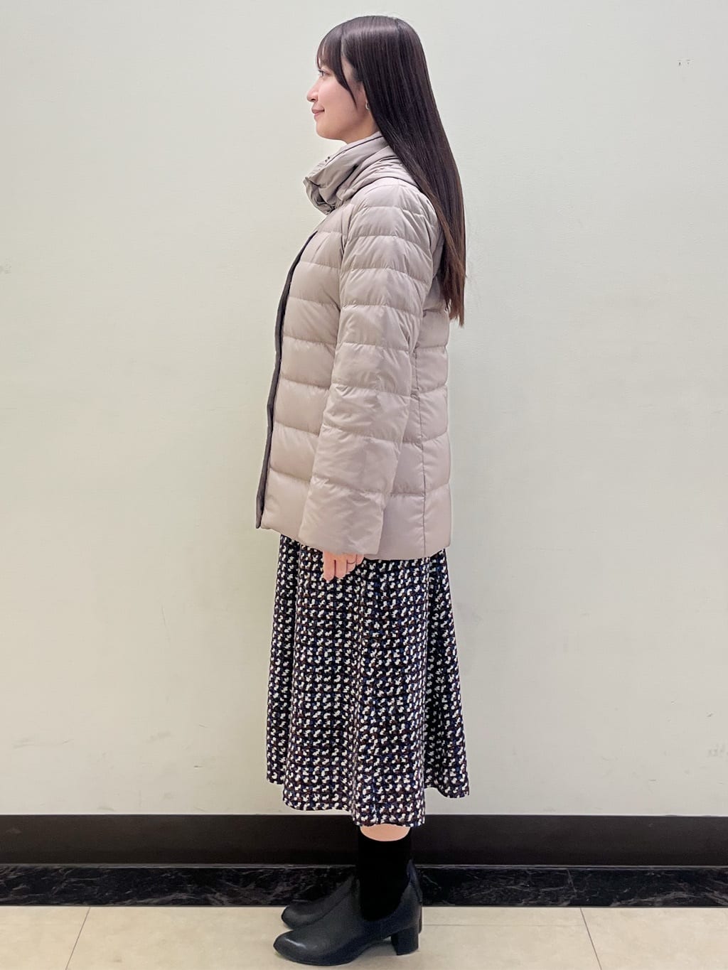 mikikoさんの「Reflect｜【SS-4Lサイズ】フーデッドミドルダウンコート」を使ったコーディネート