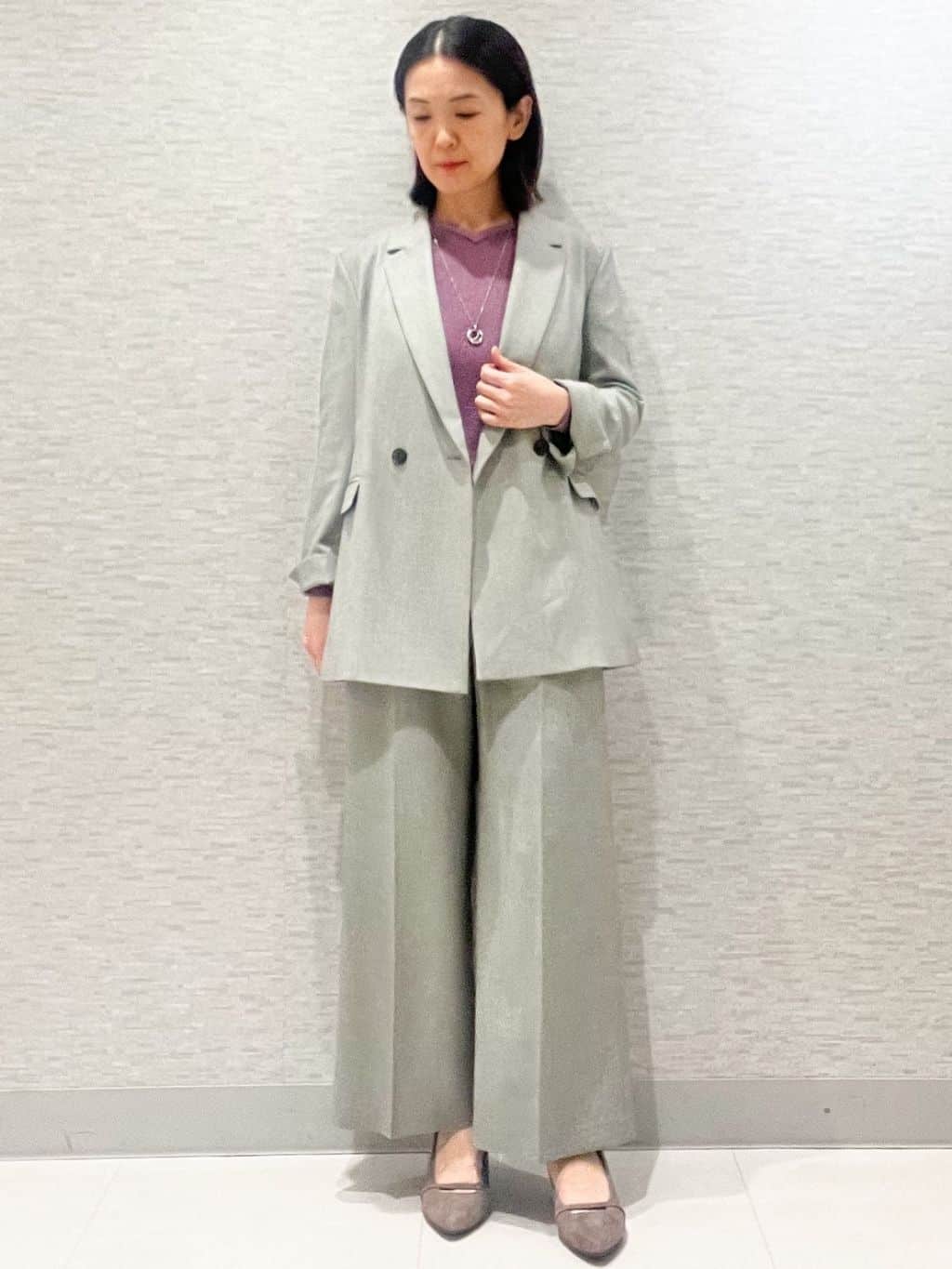 marikoさんの「Reflect｜【パンツ合わせにぴったり◎】ゆったりオフボディニット」を使ったコーディネート