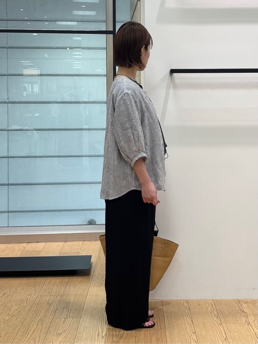 asamiさんの「INDIVI｜【洗える／体型カバー】シャーリングシアートップス」を使ったコーディネート