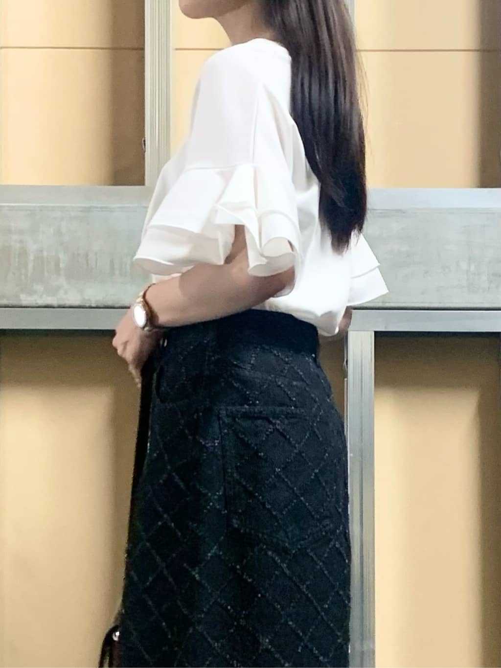 sahoさんの「THE SHOP TK｜【汗染み防止】袖フリルTシャツ【UVカット/洗濯機OK】」を使ったコーディネート