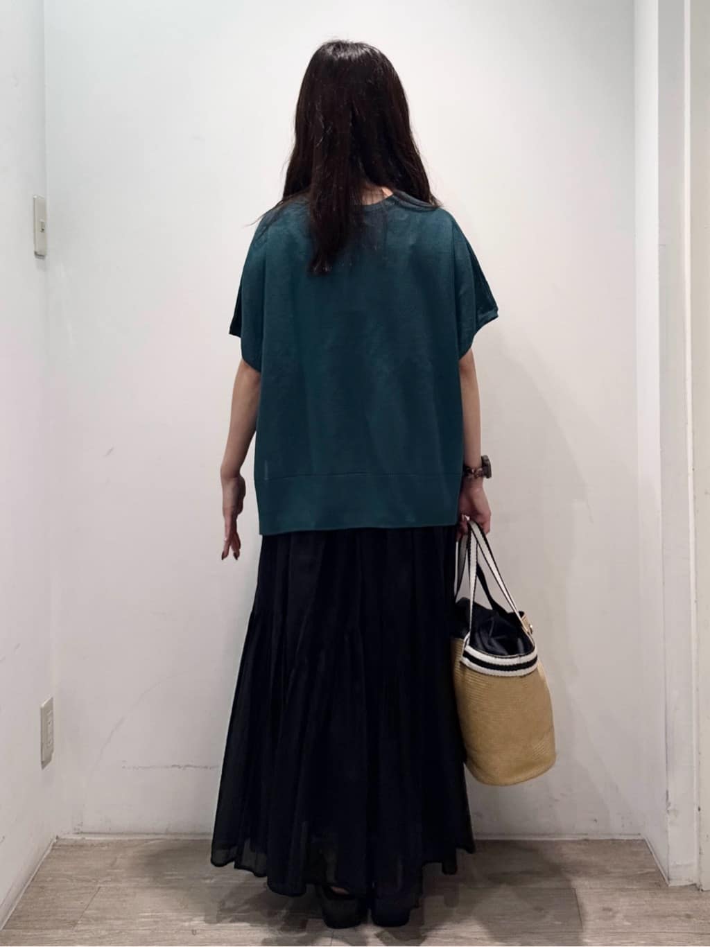 yuicciさんの「OPAQUE.CLIP｜《5色展開／S-LLサイズ》リラクシーメッシュニット【洗濯機洗い可】」を使ったコーディネート