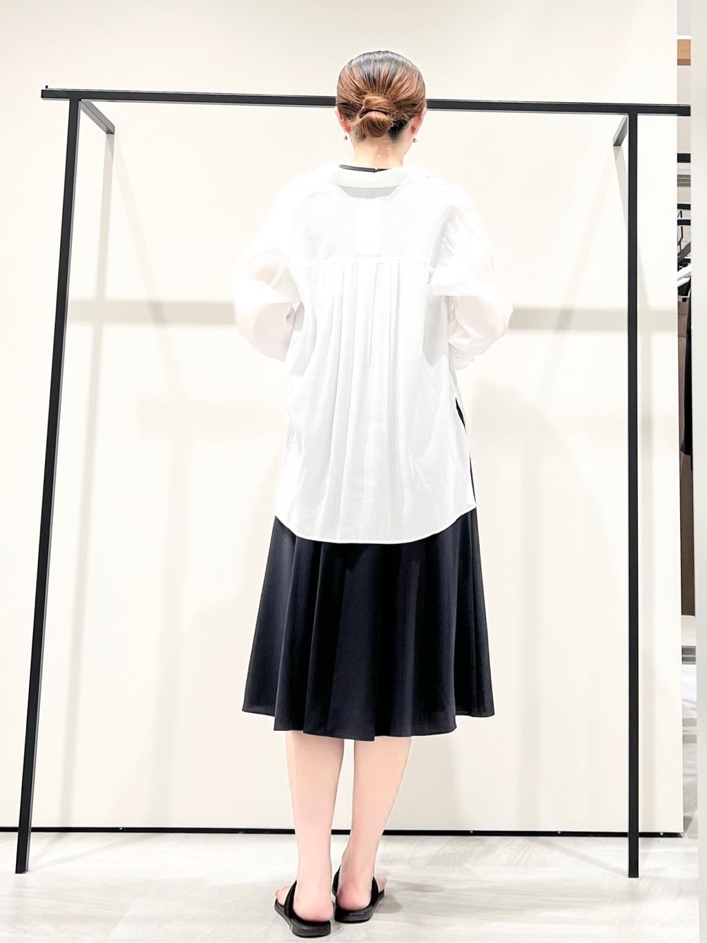 T.Kさんの「INDIVI｜【美シルエット】ノースリーブワンピース」を使ったコーディネート