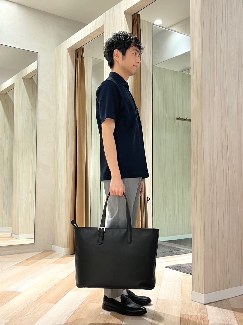 URAさんの「TAKEO KIKUCHI｜【抗菌防臭／9色5サイズ展開】ハニカムメランジ ポロシャツ」を使ったコーディネート