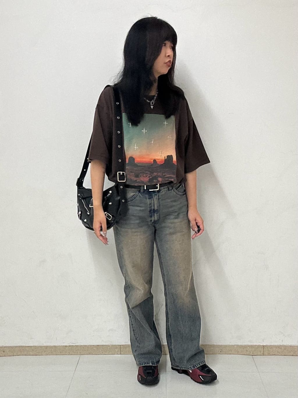 MANAさんの「tk.TAKEO KIKUCHI｜ウェスタンフォトスタッズTシャツ」を使ったコーディネート