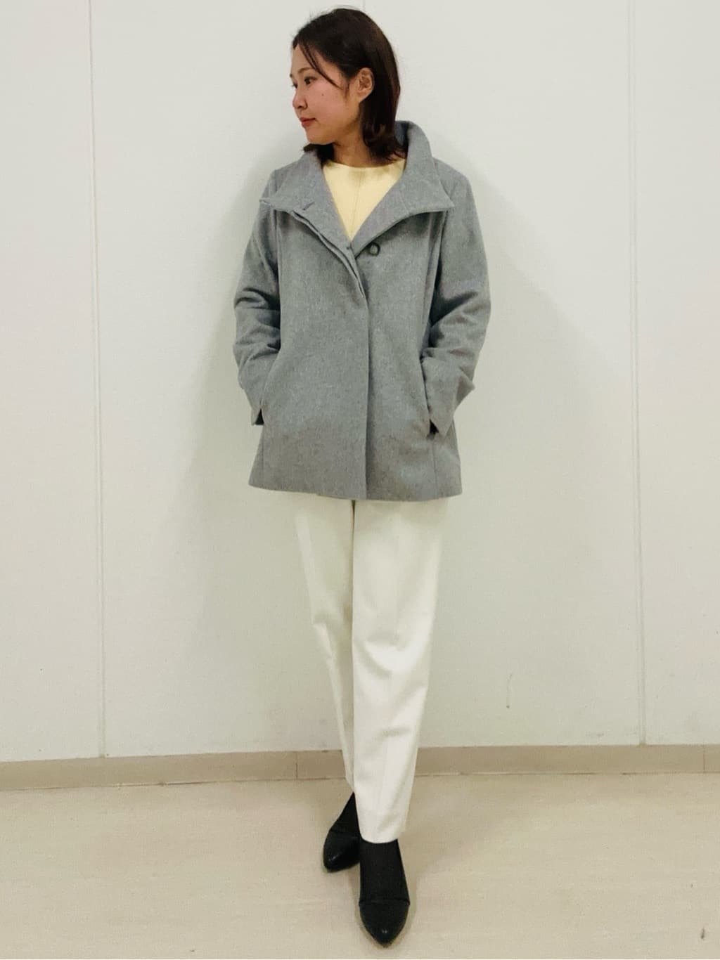 haseさんの「Reflect｜【選べる8色／スカートにもパンツにも◎】ウール混ボートネックニット」を使ったコーディネート
