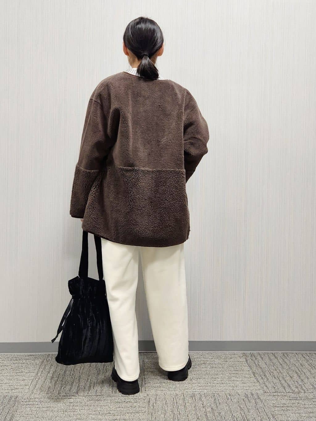 naraさんの「Dessin｜【2WAY】フェイクムートンコート」を使ったコーディネート