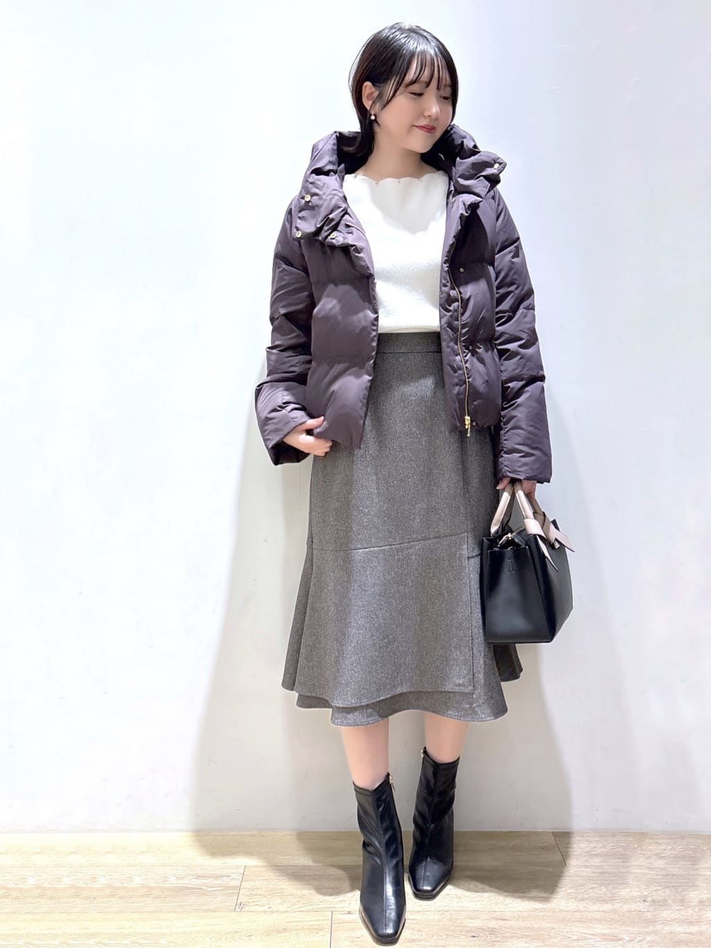 mizukiさんの「index｜KAWADAダウンショートコート【撥水／洗濯機OK／静電気防止裏地】《XS～LL》」を使ったコーディネート