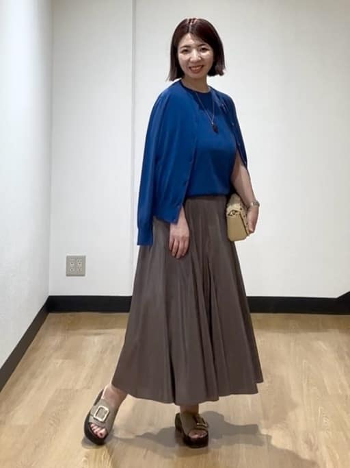 MIKIKOさんの「UNTITLED｜◆【11色展開/コットン100/アンサンブル可能】クルーカーディガン」を使ったコーディネート