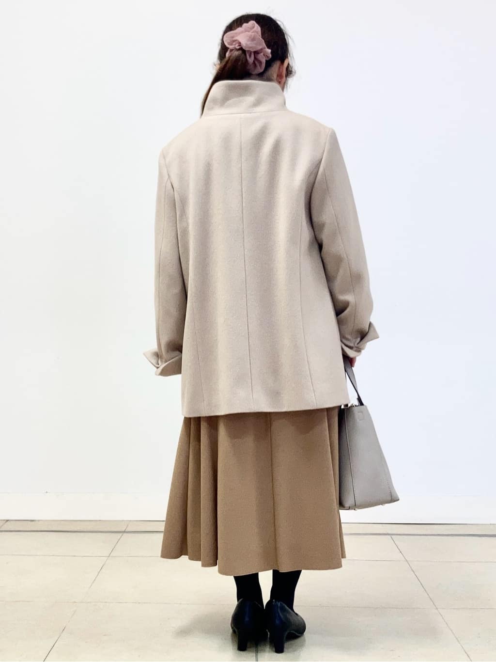 tomominさんの「Reflect｜【SS-4Lサイズ／衿が顔に当たらない◎】スタンドネックミドルコート」を使ったコーディネート