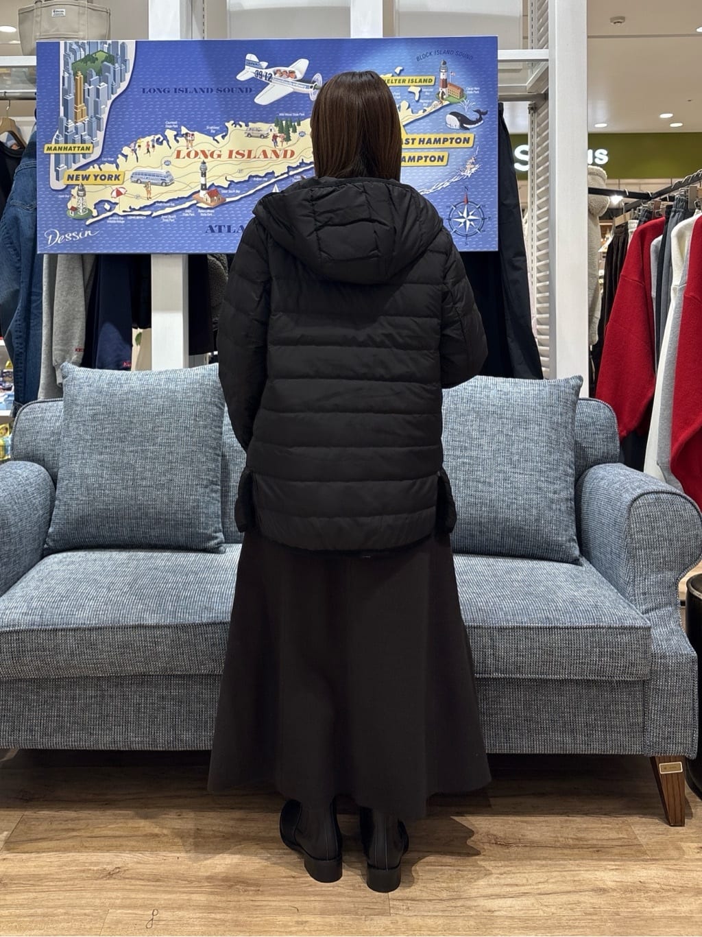 risaさんの「Dessin｜【撥水・2WAY】ミュラーダウンコートミドル丈」を使ったコーディネート
