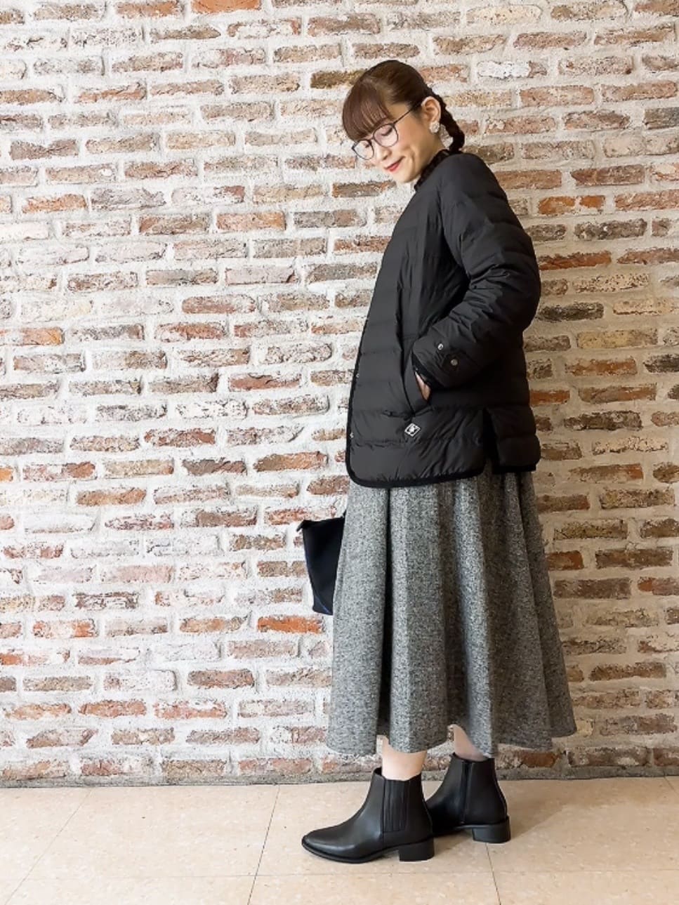 Yasucoさんの「Dessin｜【撥水・2WAY】ミュラーダウンコートミドル丈」を使ったコーディネート