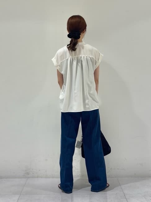 kyokaさんの「UNTITLED｜【グレー/ブルー/ジーンズ】ソフトワイドデニムパンツ」を使ったコーディネート