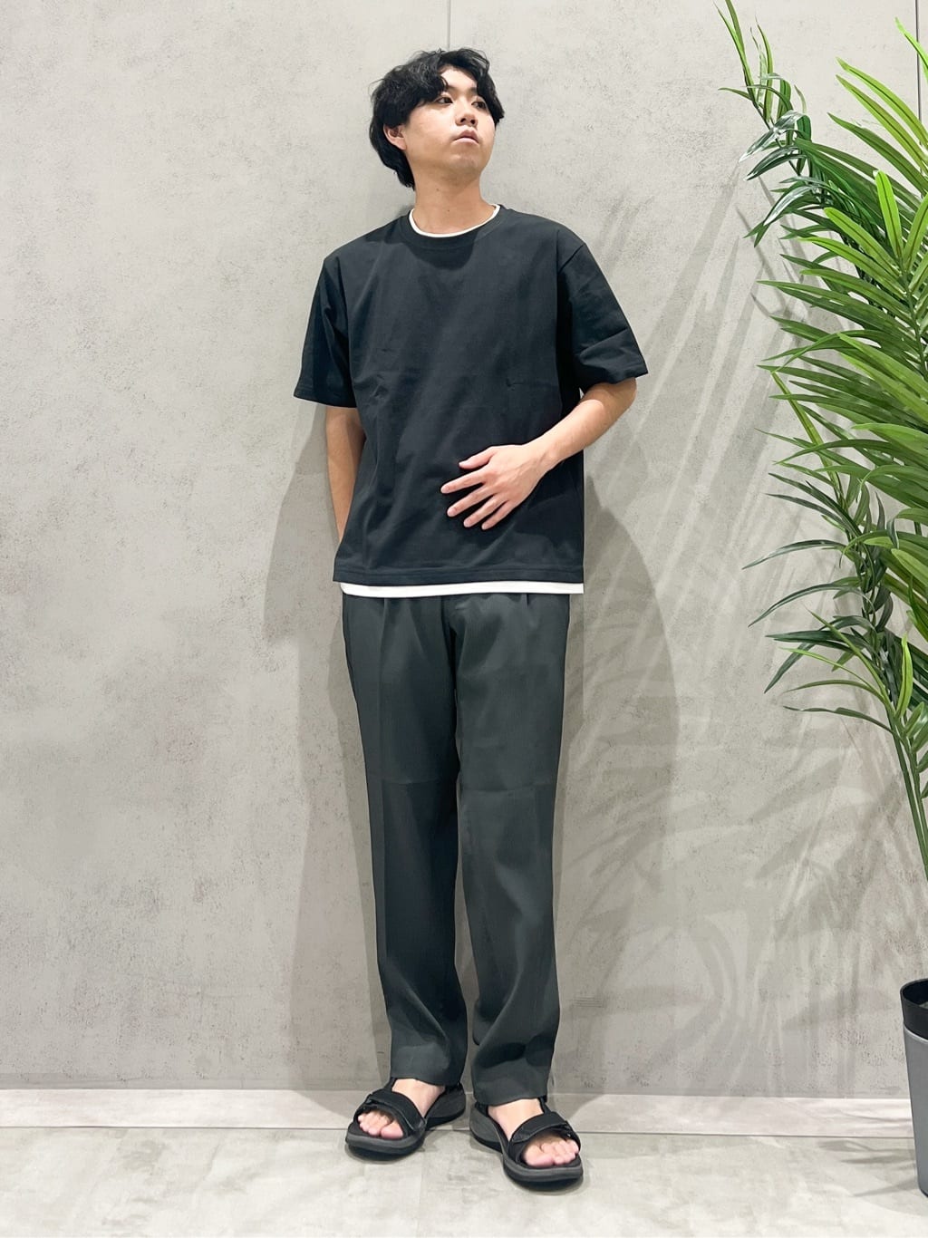 SHI-MAさんの「THE SHOP TK｜楊柳フェイクレイヤード半袖Tシャツ 【吸水速乾/毛玉になりにくい/洗濯機OK】」を使ったコーディネート