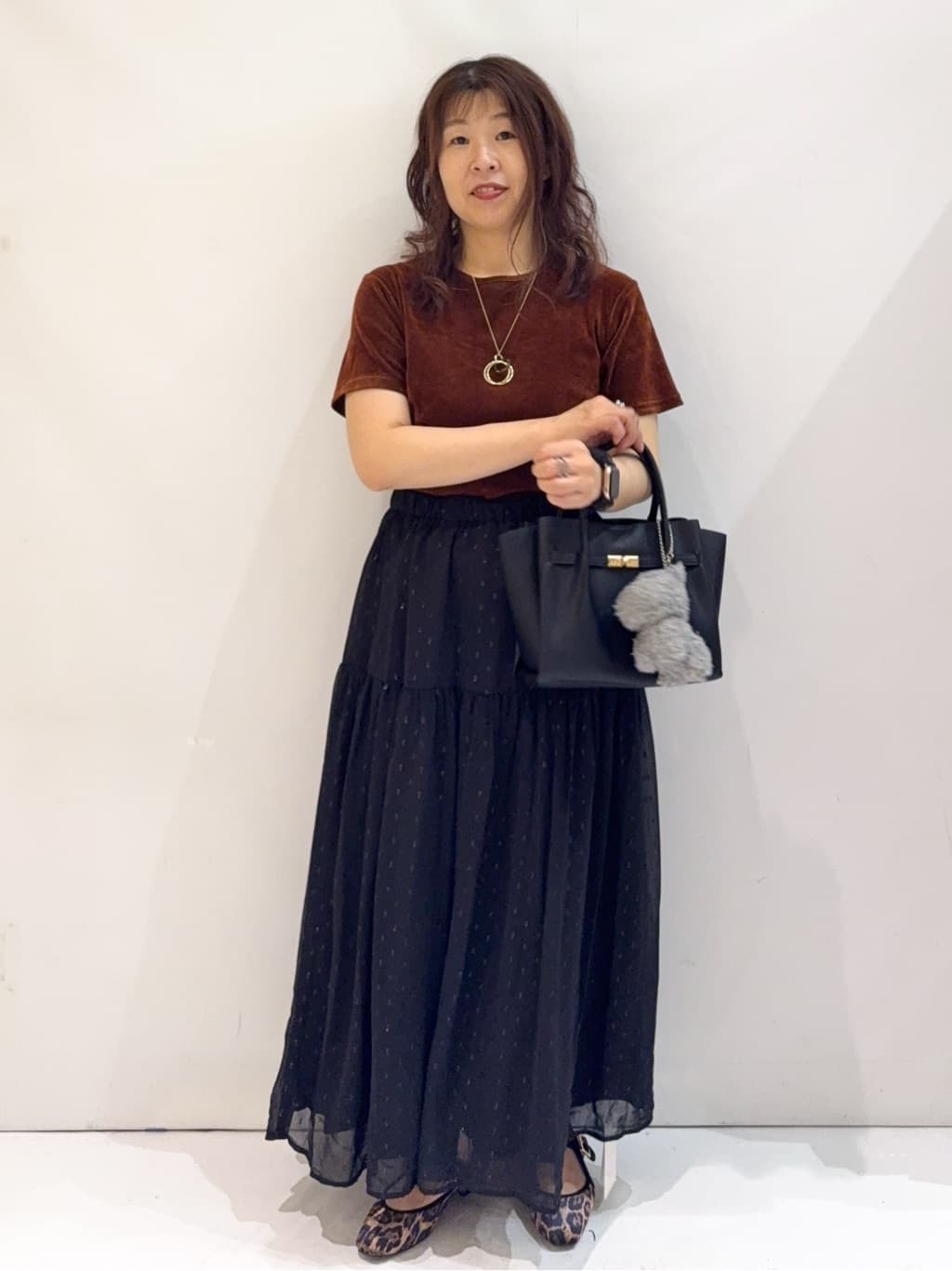 nakkoさんの「OPAQUE.CLIP｜フロッキーチュールTシャツ【洗濯機洗い可】」を使ったコーディネート