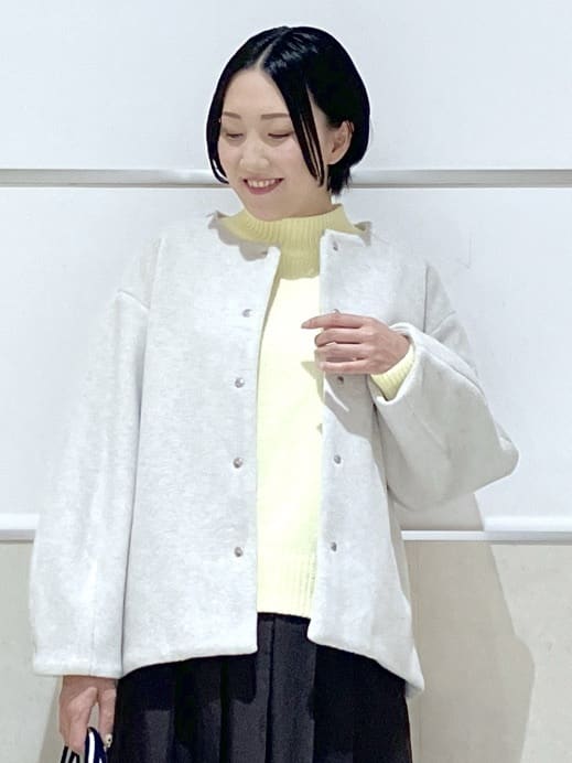 eriko さんの「Dessin｜【洗える】ハイネックベロアモールニット」を使ったコーディネート