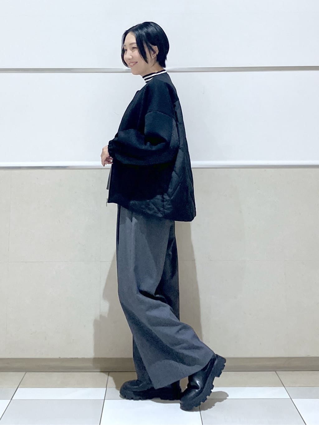 eriko さんの「Dessin｜ダンボールジップブルゾン」を使ったコーディネート