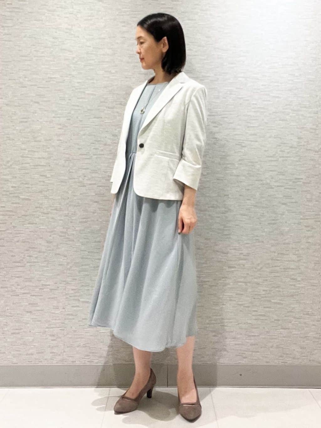 marikoさんの「Reflect｜【吸水速乾／防しわ】シルキープリーツワンピース」を使ったコーディネート