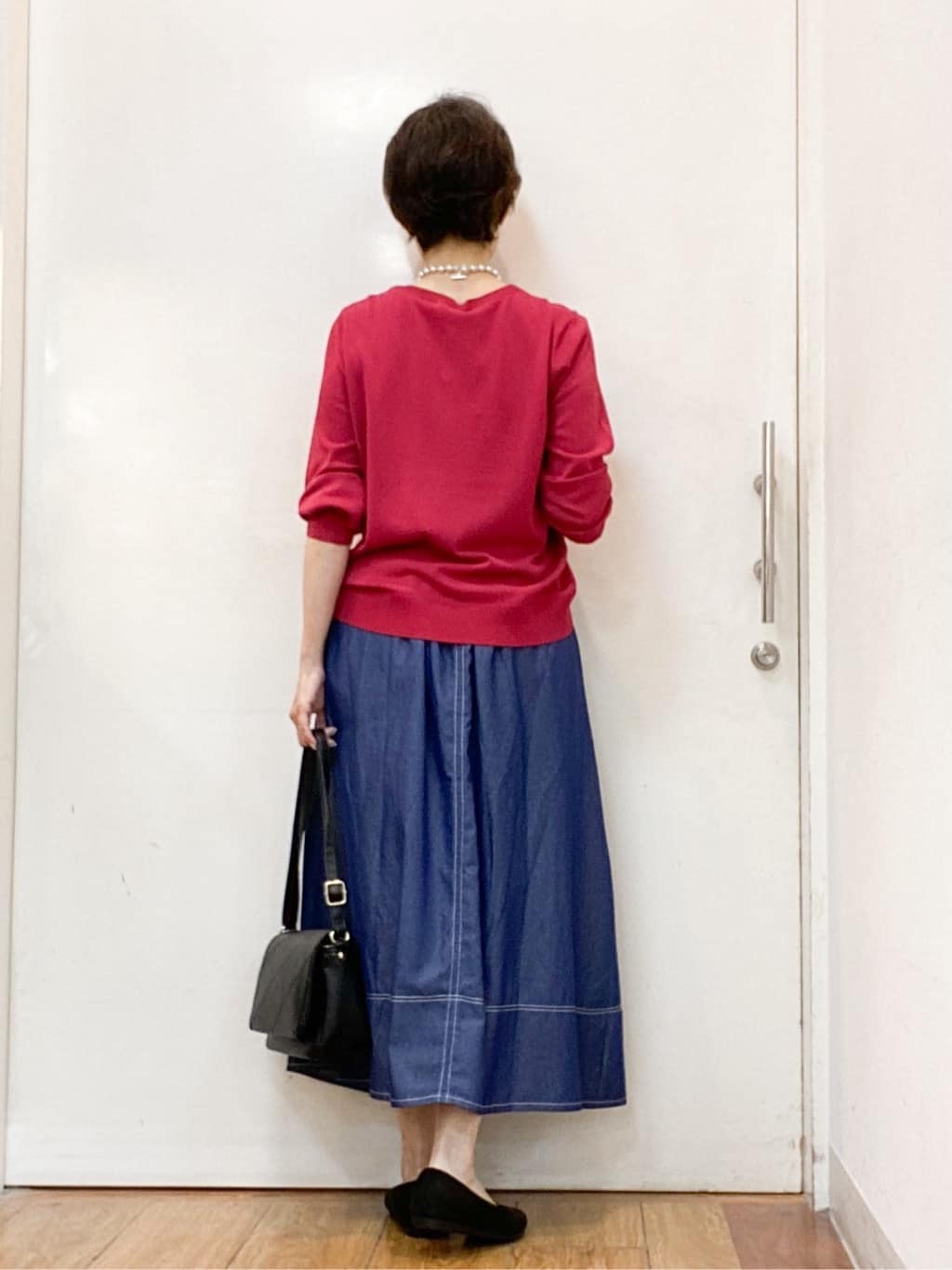 みぃさんの「SHOO･LA･RUE｜【洗える/S-LL】上品なラメ使い クルーネック ニットカーディガン」を使ったコーディネート