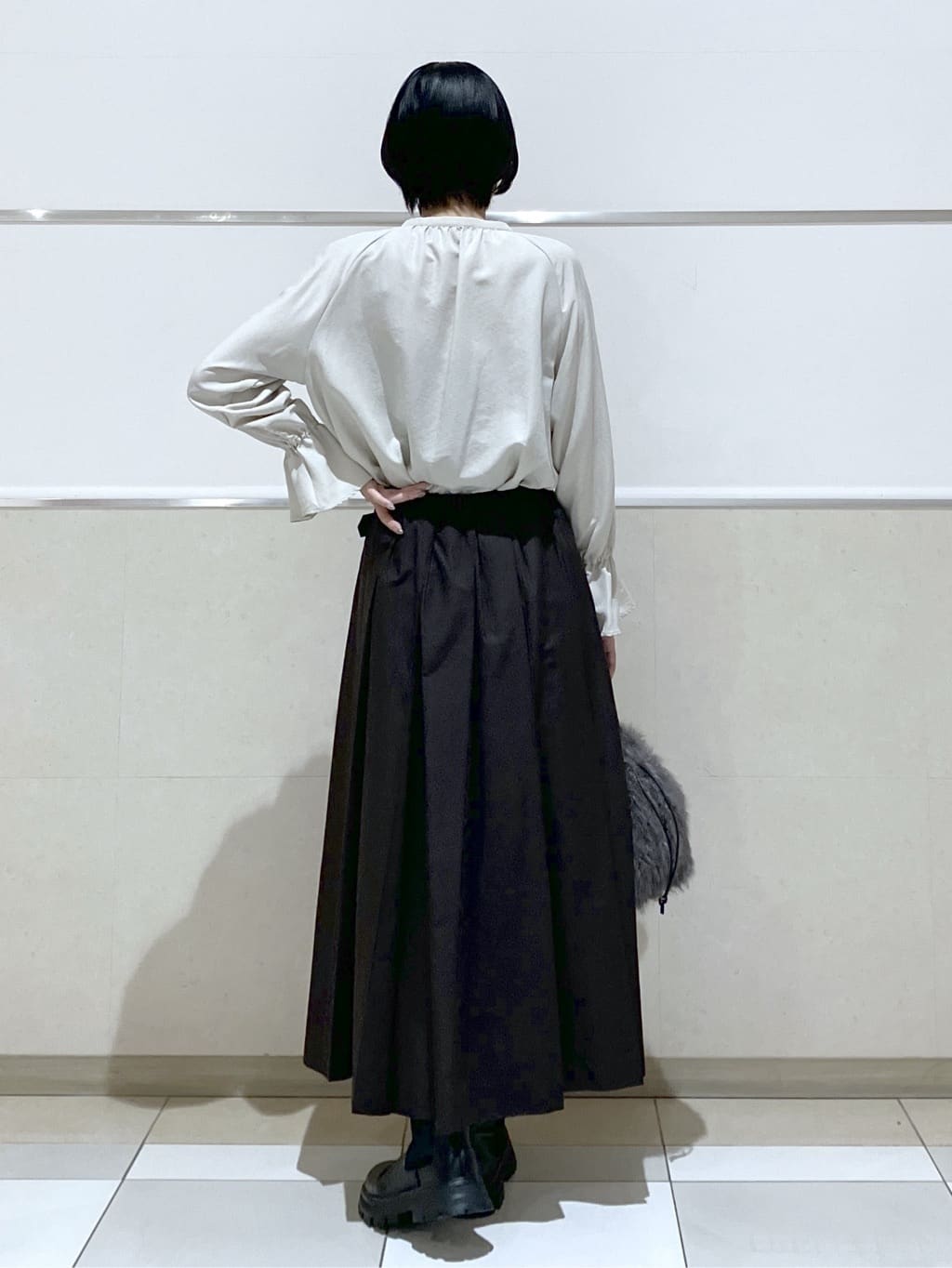 eriko さんの「Dessin｜【洗える】ワイドプリーツスカート」を使ったコーディネート