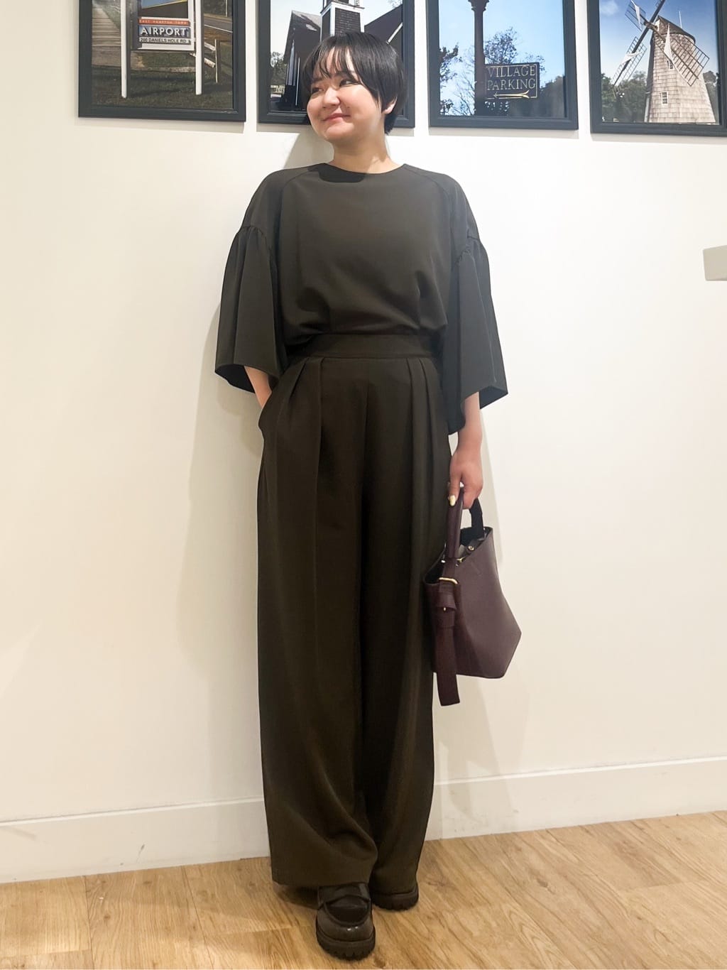 Asukaさんの「Dessin｜【セットアップ可・洗える】ダブルタックワイドパンツ」を使ったコーディネート