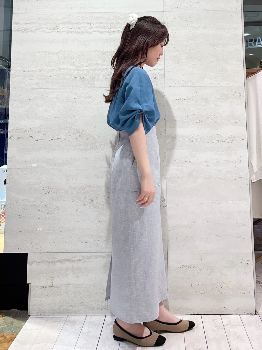 かほさんの「OPAQUE.CLIP｜【抗菌防臭加工】ニットフラットパンプス」を使ったコーディネート