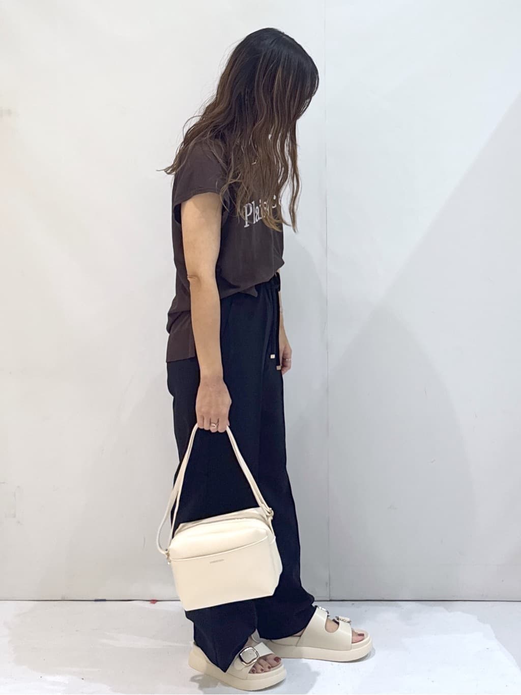 hirokoさんの「OPAQUE.CLIP｜ロゴフレンチスリーブニット【洗濯機洗い可／UV／接触冷感／抗ピル】」を使ったコーディネート
